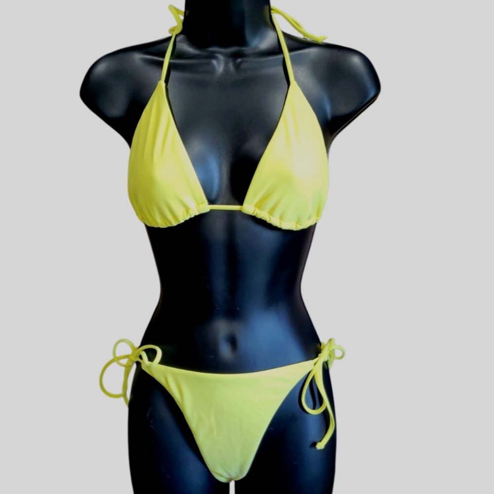 Victoria's Secret bright yellow string bikini Size M
